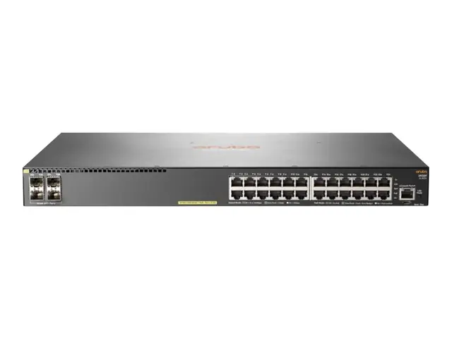 HPE Aruba 2930F 24G PoE+ 4SFP+ TAA - Switch - L3 - Styrt - 24 x 10...