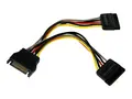 StarTech.com 6in SATA Power Y Splitter Cable Adapter M/F - Power splitter - SATA power (M) to SATA power (F) - 6 in - PYO2SATA - str&#248;msplitter - SATA-str&#248;m til SATA-str&#248;m - 15.2 cm