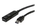 StarTech.com 16.4ft Active USB 3.0 Extension Cable with AC Power Adapter Shielded - Male to Female USB USB 3.1 Gen 1 Type A (5Gbps) Extender (USB3AAEXT5M) - USB-forlengelseskabel - USB-type A til USB-type A - 5 m