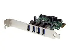 StarTech.com 4-Port PCI Express SuperSpeed USB 3.0 Controller Card with UASP USB 3.0 Expansion Card with SATA Power (PEXUSB3S4V) - USB-adapter - PCIe - USB 3.0 x 4