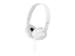 Sony MDR-ZX110AP - Hodetelefoner med mikrofon full st&#248;rrelse - kablet - 3,5 mm jakk - hvit