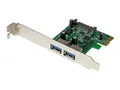 StarTech.com 2 Port PCI Express (PCIe) SuperSpeed USB 3.0 Card Adapter with UASP SATA Power - Dual Port USB 3 PCIe Controller (PEXUSB3S24) - USB-adapter - PCIe - USB 3.0 x 2