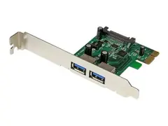 StarTech.com 2 Port PCI Express (PCIe) SuperSpeed USB 3.0 Card Adapter with UASP SATA Power - Dual Port USB 3 PCIe Controller (PEXUSB3S24) - USB-adapter - PCIe - USB 3.0 x 2