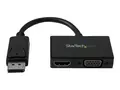StarTech.com 2 in 1 Displayport Adapter - DisplayPort to HDMI or VGA DisplayPort Adapter - 1920x1200 - Travel Adapter (DP2HDVGA) - Videokonverter - DisplayPort - HDMI, VGA - svart