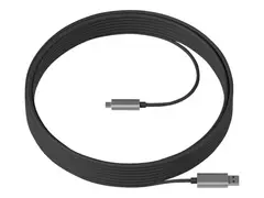 Logitech Strong - USB-kabel - USB-type A (hann) til 24 pin USB-C (hann) USB 3.1 - 10 m - plenum, Active Optical Cable (AOC) - for Room Solution Huddle, Large