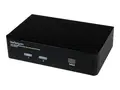 StarTech.com 2 Port USB HDMI KVM Switch with Audio and USB 2.0 Hub 1080p (1920 x 1200), Hotkey Support - Dual Port Keyboard Video Monitor Switch (SV231HDMIUA) - KVM / lyd / USB-svitsj - 2 porter