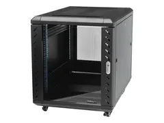 StarTech.com 12U AV Rack Cabinet - Network Rack with Glass Door 19 inch Computer Cabinet for Server Room or Office (RK1236BKF) - Rack skap - svart - 12U - 36&quot;