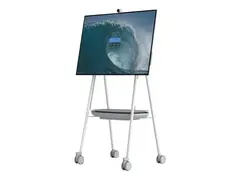 Steelcase - Vogn - for interaktiv flatpanel gr&#229;, arktisk hvitt, tinnfarge - for Microsoft Surface Hub 2S 50&quot;, Hub 3 for Business