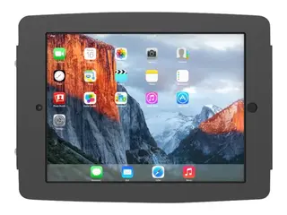 Compulocks iPad Pro 12.9" (3-6th Gen) Space Enclosure Core Counter Stand or Wall Mount Innhegning - for nettbrett - fast 45 grader - metall - svart - veggmonterbar - for Apple 12.9-inch iPad Pro Wi-Fi, Wi-Fi + Cellular