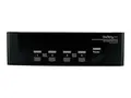 StarTech.com 4 Port DVI VGA Dual Monitor KVM Switch USB with Audio and USB 2.0 Hub (SV431DDVDUA) KVM / lyd / USB-svitsj - 4 porter