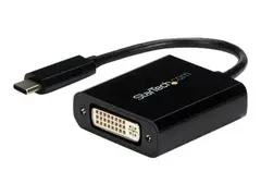 StarTech.com USB C to DVI Adapter - Black 1920x1200 - USB Type C Video Converter for Your DVI D Display / Monitor / Projector (CDP2DVI) - video- / USB-adapter - 24 pin USB-C til DVI-I