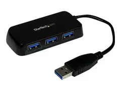 STARTECH.COM ST4300MINU3B 4 Port SuperSpeed Mini USB 3.0 Hub – Black