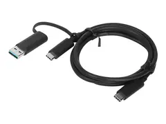 Lenovo - USB-kabel - 24 pin USB-C (hann) til 24 pin USB-C (hann) 20 V - 5 A - 1 m - svart