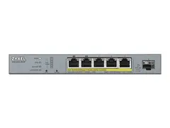 Zyxel GS1350-6HP - Switch - smart 5 x 10/100/1000 (PoE+) + 1 x Gigabit SFP (opplink) - stasjon&#230;r - PoE+ (60 W)