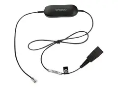 Jabra Smart Cord - Hodetelefonkabel svart - for Cisco IP Phone 78XX; BIZ 2300; Mitel 74XX; Dialog 42XX, 44XX, 5446; Snom 71X