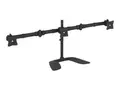 StarTech.com Triple Monitor Stand for VESA Mount Monitors up to 27&quot; Steel (ARMBARTRIO2) stativ - justerbar arm - for 3 skjermer - svart