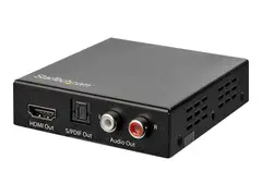 StarTech.com HDMI Audio Extractor 4K 60Hz - HDMI Audio De-embedder - HDR - Toslink Optical Audio - Dual RCA Audio - HDMI Audio (HD202A) - HDMI-lydsignalutskiller - svart