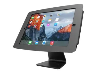 Compulocks iPad Pro 12.9" (3-6th Gen) Space Enclosure Rotating Counter Stand Monteringssett (spindel, hus, avtakbar deksel for forsideknapp, trimmesett, 2 nøkler, VESA-monteringssokkel) - for nettbrett - låsbar - svart - skjermstørrelse: 12.9" - skrivebord - for Apple 12.9-inch iPad Pro (3. generasjon, 4. generasjon, 5. generasjon, 6. generasjon)