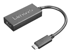 Lenovo - Video adapter - 24 pin USB-C hann til HDMI hunn 24 cm - svart - støtte for 4K 60 Hz (3840 x 2160)