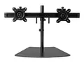 StarTech.com Dual Monitor Mount Supports Monitors 12&quot; to 24&quot; - Adjustable - VESA Monitor Stand for Desk - Low Profile Base - Horizontal - Black (ARMBARDUO) stativ - justerbar arm - for LCD-skjerm - svart