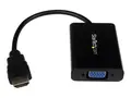 StarTech.com HDMI to VGA Video Adapter Converter with Audio for Desktop PC / Laptop / Ultrabook 1920x1080 - video adapter - HDMI / VGA / lyd - 25 cm