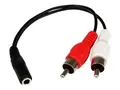 STARTECH.COM MUFMRCA 6inch Stereo Audi Cable - 3.5mm Female to 2x RCA Male