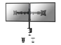 Neomounts NM-D135D - Monteringssett - full bevegelse for 2 LCD-skjermer - svart - skjermst&#248;rrelse: 10&quot;-27&quot; - klemmemonterbar, malje, skrivebordsmonterbar