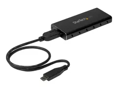 StarTech.com M.2 SSD Enclosure for M.2 SATA SSDs USB 3.1 (10Gbps) with USB-C Cable - External Enclosure for USB-C Host - Aluminum (SM21BMU31C3) - drevkabinett - SATA 6Gb/s - USB 3.1 (Gen 2)