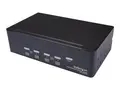 StarTech.com DisplayPort KVM - 4 port 4K 60Hz - Dual Monitor KVM - DisplayPort Switch - KVM DisplayPort - Desktop KVM Switch (SV431DPDDUA2) - KVM / lyd / USB-svitsj - 4 x KVM/lyd/USB - 1 lokalbruker - rackmonterbar, stasjon&#230;r