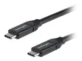 StarTech.com USB C to USB C Cable - 1.5 ft / 0.5m 5A PD - White - USB 2.0 - USB-IF Certified - USB Type C Cable - USB C Charging Cable (USB2C5C50CM) - USB type C-kabel - 24 pin USB-C til 24 pin USB-C - 50 cm