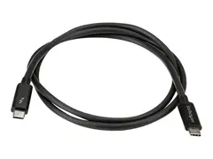 StarTech.com 1m (3.3ft) Thunderbolt 3 Cable, 20Gbps, 100W PD, 4K Video, Thunderbolt-Certified, Compatible w/ TB4/USB 3.2/DisplayPort Thunderbolt-kabel - 24 pin USB-C til 24 pin USB-C - 1 m