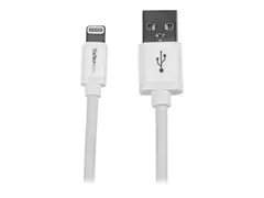 StarTech.com 2m (6ft) Long White Apple 8-pin Lightning Connector to USB Cable for iPhone / iPod / iPad Charge and Sync Cable (USBLT2MW) - Lightning-kabel - Lightning / USB - 2 m