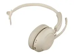 Jabra Evolve2 65 UC Mono - Hodesett - on-ear konvertibel - Bluetooth - trådløs - USB-C - lydisolerende - beige