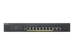 Zyxel XS1930-12HP - Switch - smart - 8 x 100/1000/2.5G/5G/10GBase-T (PoE++) + 2 x 100/1000/2.5G/5G/10GBase-T + 2 x 10 Gigabit SFP+ rackmonterbar - PoE++ (375 W)
