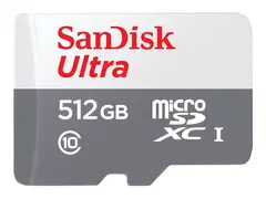 SanDisk Ultra - Flashminnekort (microSDXC til SD-adapter inkludert) 512 GB - Class 10 - microSDXC UHS-I
