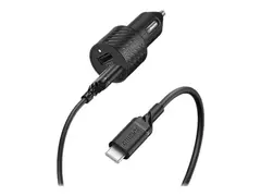 OtterBox - Bilstrømadapter - 12 watt - 2.4 A (USB) på kabel: USB-C - svart