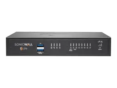 SonicWall TZ270 - Essential Edition sikkerhetsapparat - 1GbE - SonicWALL Secure Upgrade Plus Program (2-årsalternativ) - skrivebord