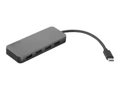Lenovo USB-C to 4 Port USB-A Hub - Hub - 4 x SuperSpeed USB 3.0 + 1 x USB-C stasjon&#230;r