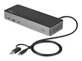 STARTECH.COM USB-C &amp; USB-A Dock - Hybrid Triple Monitor Laptop Docking Sta