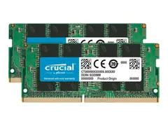 Crucial - DDR4 - sett - 16 GB: 2 x 8 GB SO DIMM 260-pin - 3200 MHz / PC4-25600 - ikke-bufret