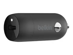 Belkin BoostCharge - Bilstrømadapter - 20 watt Fast Charge (24 pin USB-C) - svart