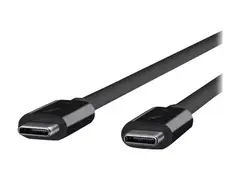 Belkin Thunderbolt 3 - Thunderbolt-kabel 24 pin USB-C (hann) til 24 pin USB-C (hann) - USB 3.1 Gen 2 / Thunderbolt 3 / DisplayPort 1.2 - 80 cm - svart - for P/N: F4U109tt