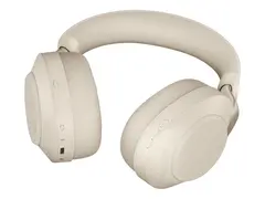Jabra Evolve2 85 UC Stereo - Hodesett - full størrelse Bluetooth - trådløs, kablet - aktiv støydemping - 3,5 mm jakk - lydisolerende - beige