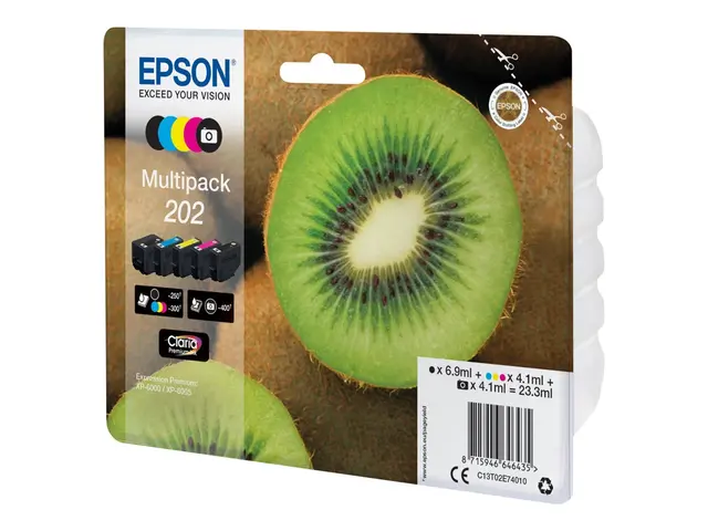 Epson Multipack 202 - 5-pack - svart, gul, cyan, magenta, fotosort original - blister - blekkpatron - for Expression Premium XP-6000, XP-6005, XP-6100, XP-6105 