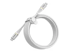 OtterBox Premium - USB-kabel - 24 pin USB-C (hann) til 24 pin USB-C (hann) 3 m - skyhvit