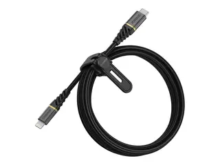 OtterBox Premium - Lightning-kabel Lightning hann til 24 pin USB-C hann - 2 m - glamoursvart