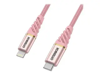 OtterBox Premium - Lightning-kabel Lightning hann til 24 pin USB-C hann - 1 m - skimrerosa - Power Delivery-støtte