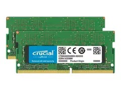 Crucial - DDR4 - sett - 8 GB: 2 x 4 GB SO DIMM 260-pin - 2666 MHz / PC4-21300 - ikke-bufret