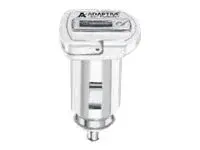 Cellular Line Adaptive Fast Car Charger Kit Bilstr&#248;madapter - 15 watt (USB) - p&#229; kabel: USB-C - hvit
