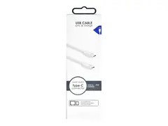 Key - USB-kabel - 24 pin USB-C (hann) til 24 pin USB-C (hann) 1 m - hvit